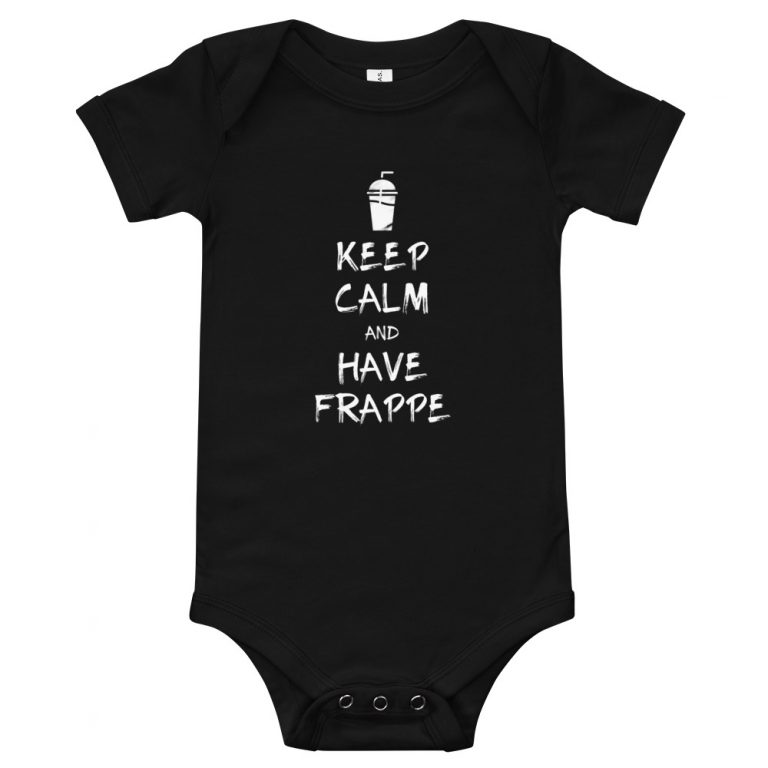Keep Calm and Have Frappe Baby T-Shirt Crete - allincrete.com